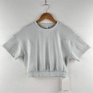 NWT Lululemon Softstreme Gathered Tee - Light Vapor